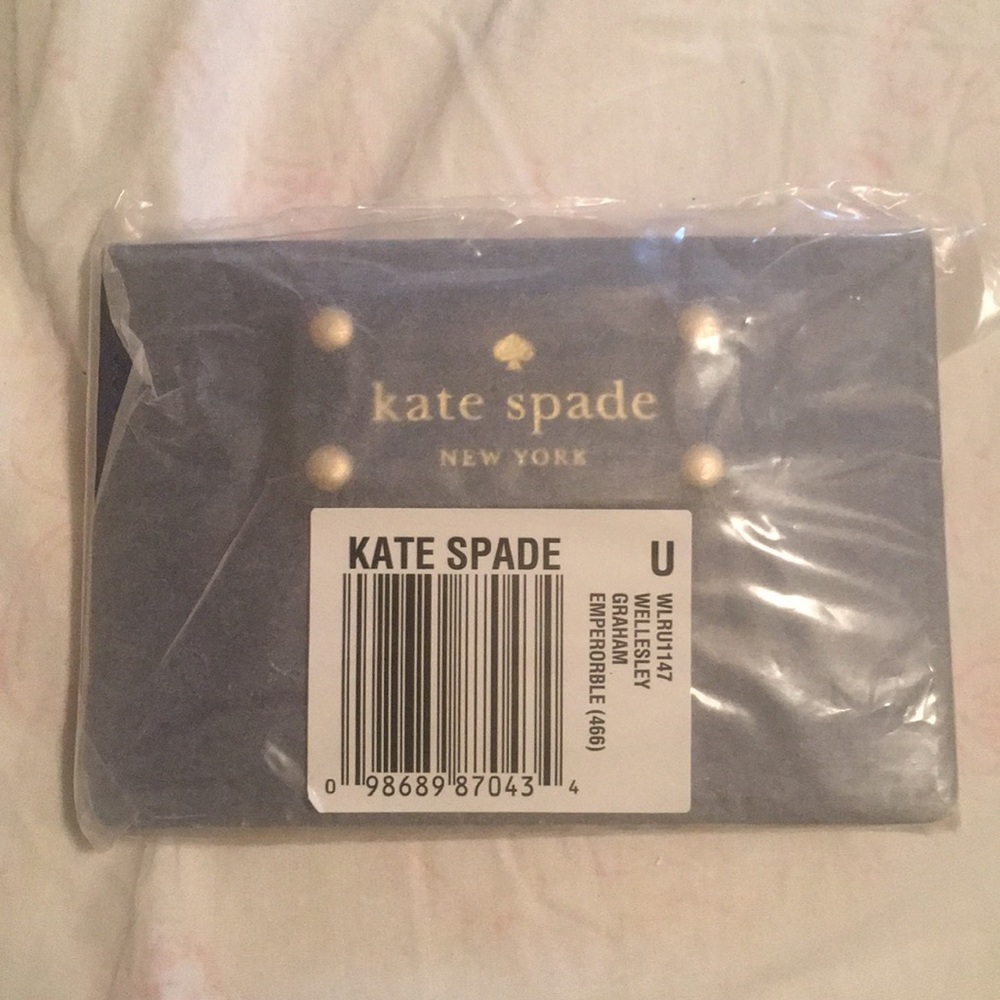 NWT Kate Spade navy card case